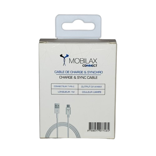 Câble USB-C MBX 1m Blanc
