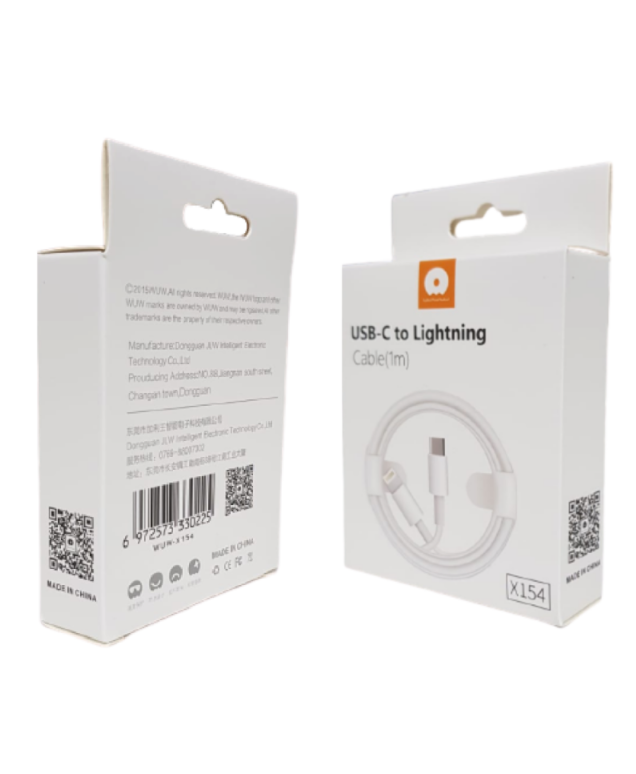 Câble Type-C vers Lightning WUW 1m blanc