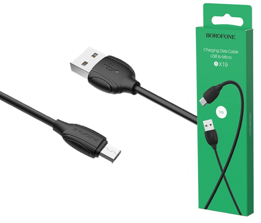Câble Micro-USB 2.4A borofone (BX19) noir 1m