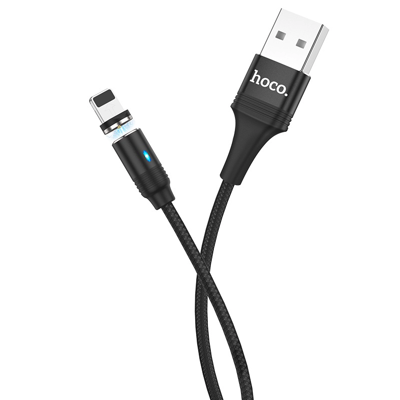 Câble Lightning Magnétique 1,2M Hoco U76 noir