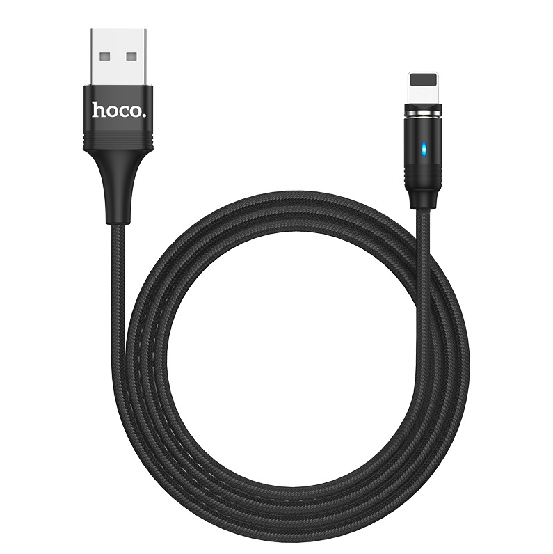 Câble Lightning Magnétique 1,2M Hoco U76 noir