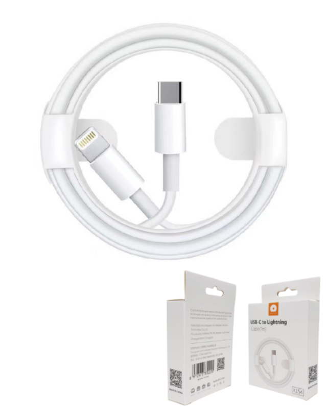 Câble Type-C vers Lightning WUW 1m blanc