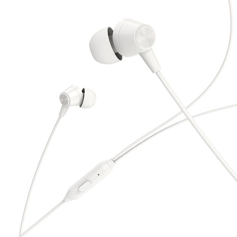 Écouteurs intra-auriculaires avec micro, prise audio 3,5 mm, bouton de commande, câble 1,2 m Borofone BM20