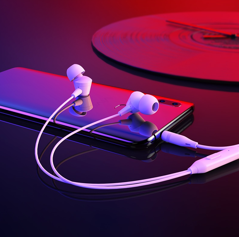 Écouteurs intra-auriculaires avec micro, prise audio 3,5 mm, bouton de commande, câble 1,2 m Borofone BM20