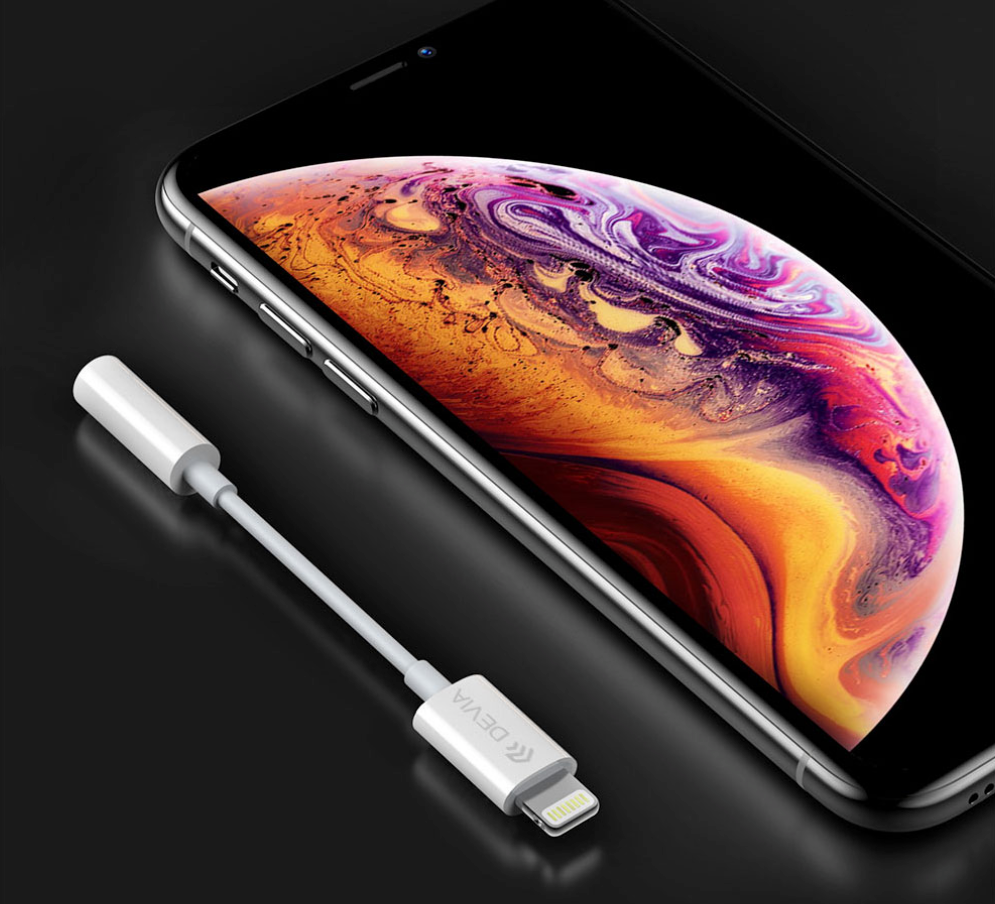 Adaptateur Audio Lightning vers Jack 3.5mm DEVIA Blanc