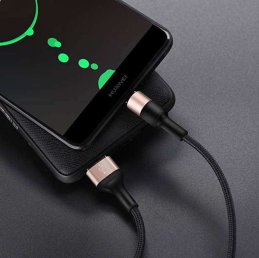 Câble USB-C Hoco X26 noir/doré 1m