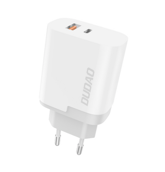 Chargeur secteur 22.5W USB Type C et USB 3.0 Quick Charge Power delivery dudao A6XS blanc