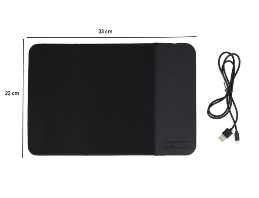 Tapis de souris avec chargeur à induction intégré 10W noir