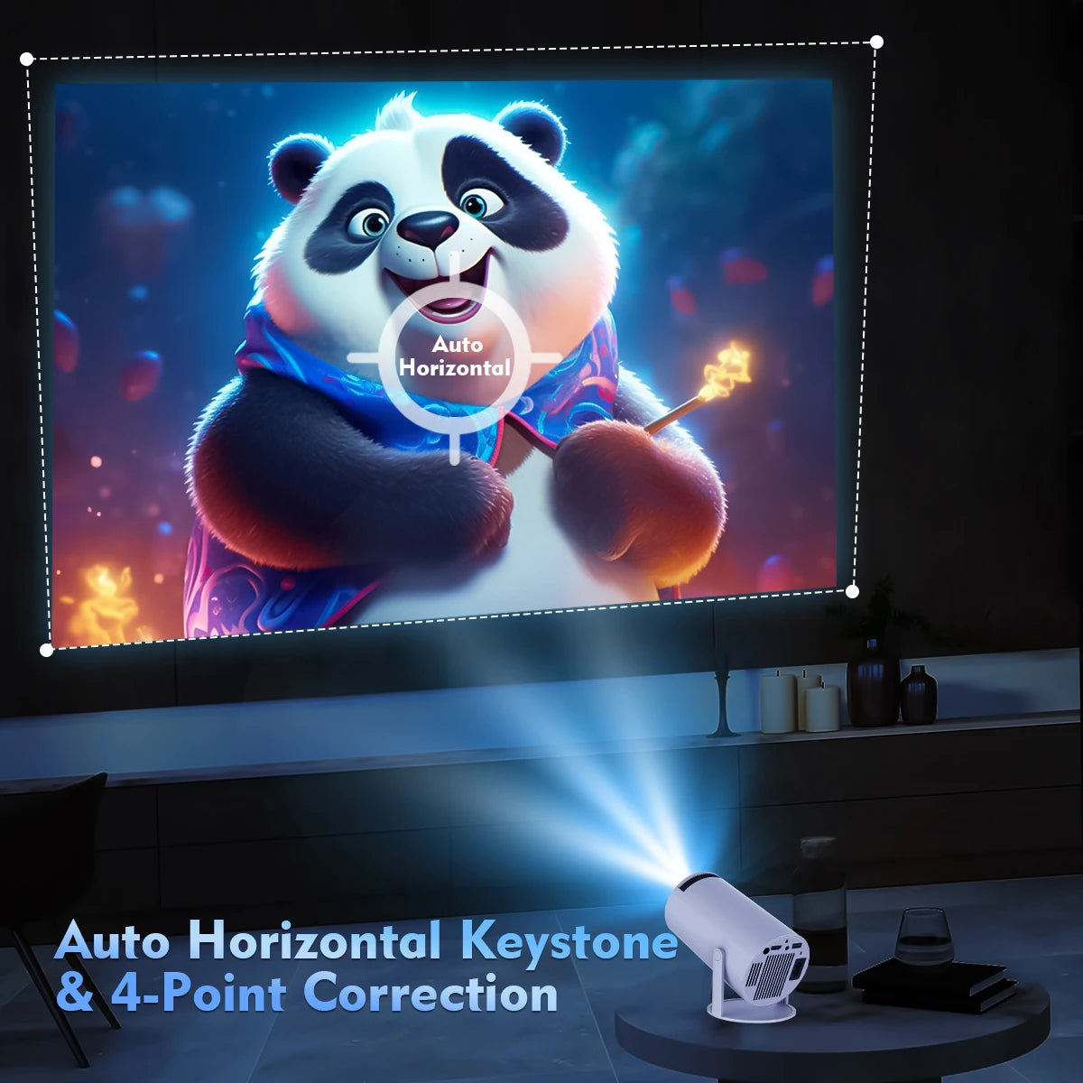 Magcubic Vidéo Projecteur Android 11 Dual Wifi6 260ANSI BT5.0 1080P 1280*720P HY300PRO Blanc