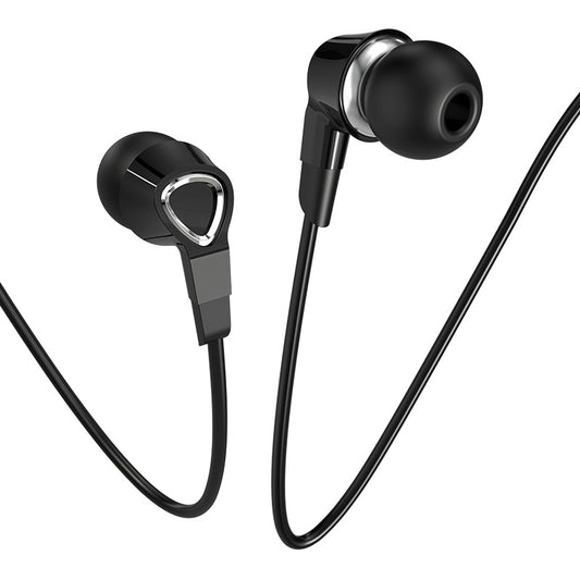 Écouteurs intra-auriculaires avec micro, prise audio 3,5 mm, bouton de commande, câble 1,2 m Borofone BM47 noir