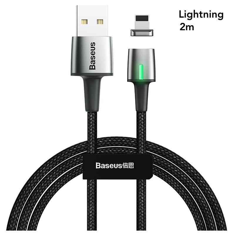 Câble Lightning Magnétique Baseus Zinc 1.5A 2M Noir (CALXC-B01)