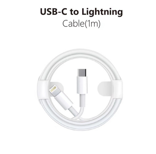 Câble Type-C vers Lightning WUW 1m blanc