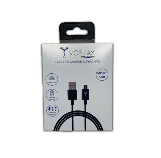 Câble Data Micro-USB MBX 1m Noir