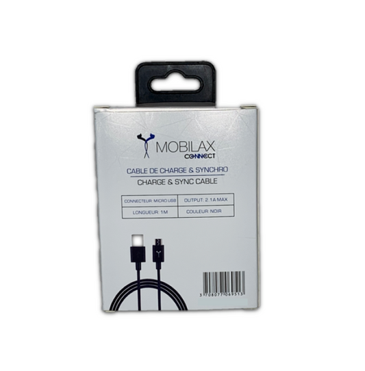 Câble Data Micro-USB MBX 1m Noir