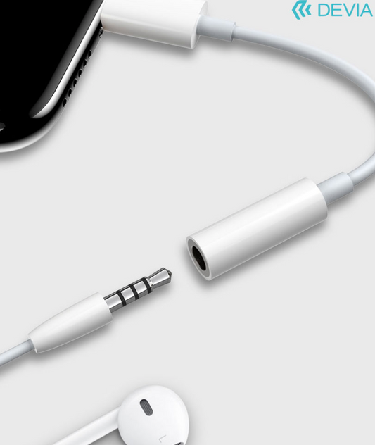Adaptateur Audio Lightning vers Jack 3.5mm DEVIA Blanc