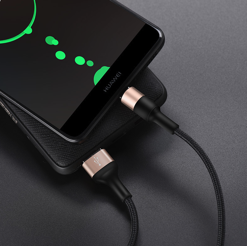 Câble USB-C Hoco X26 noir/doré 1m