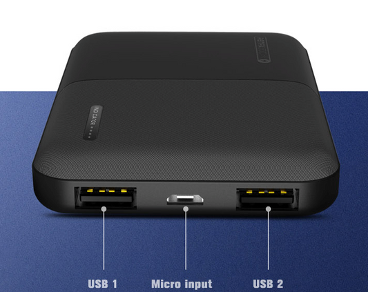 Batterie externe 5000mAh 2x USB 2.1A Remax RPP-123 noir