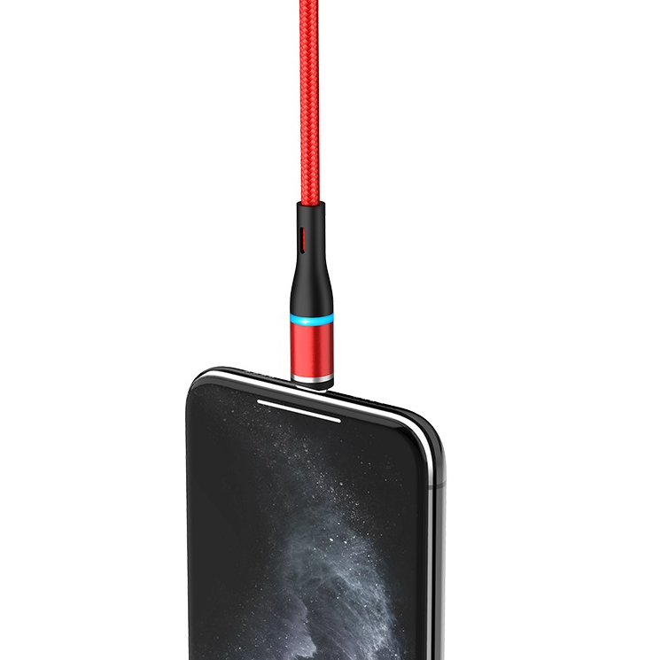 Câble Lightning Magnétique 1,2M Borofone BU16 rouge