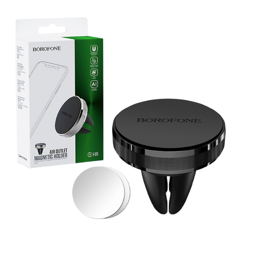 Support téléphone magnétique pour grille d'aération voiture Air Outlet BH8 Borofone noir