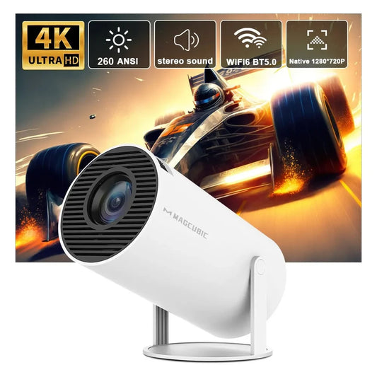 Magcubic Vidéo Projecteur Android 11 Dual Wifi6 260ANSI BT5.0 1080P 1280*720P HY300PRO Blanc