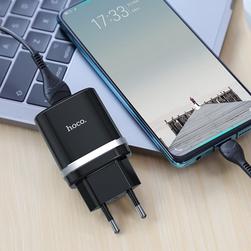 Chargeur secteur 18W USB 3.0 Quick Charge hoco C12Q noir