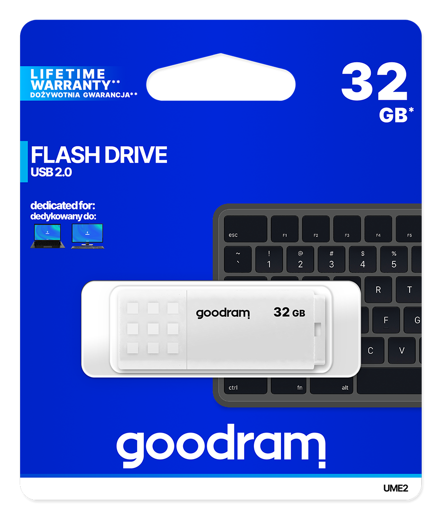 Clé USB 32 GB Goodram UME2 blanche